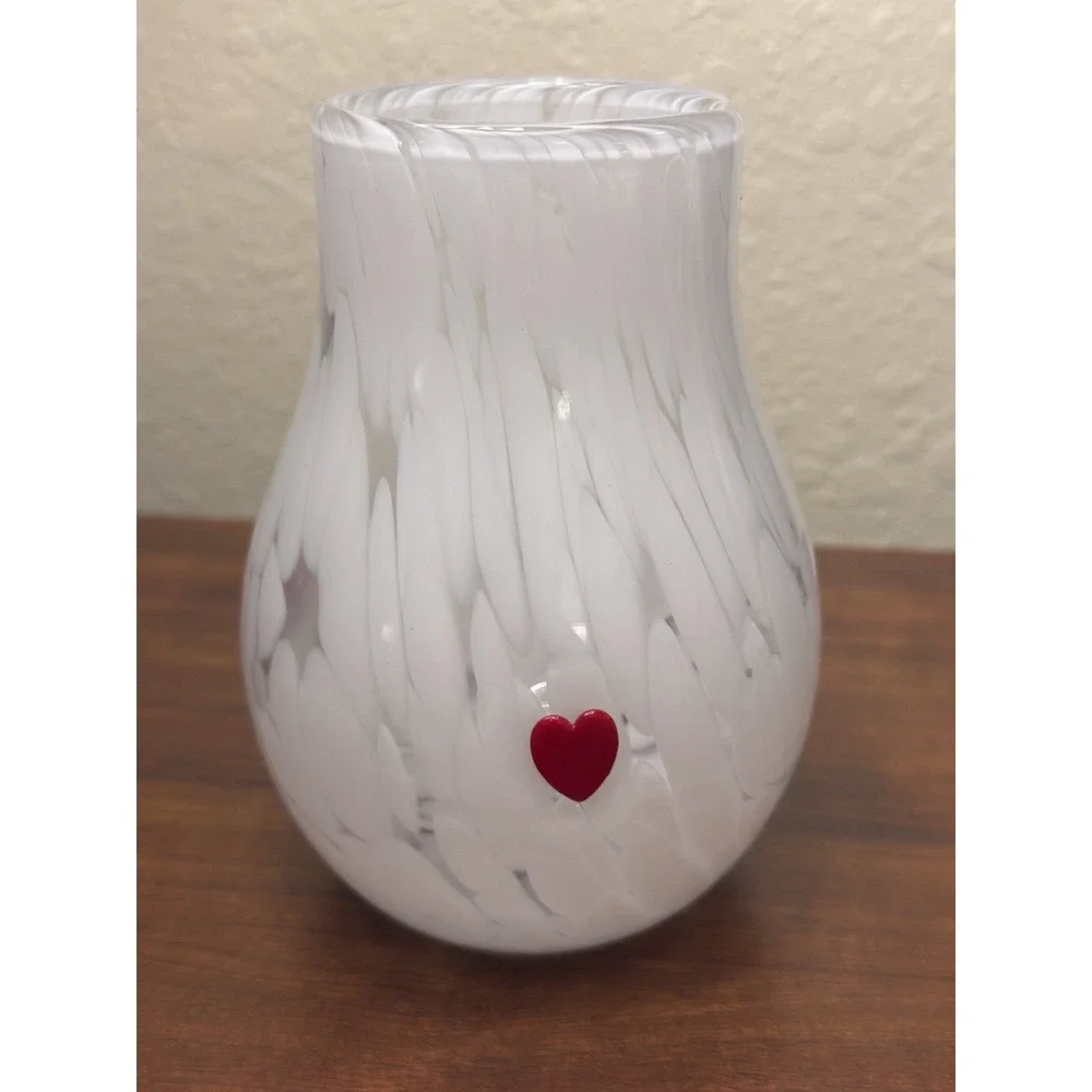 Anthropologie Vase Icon Confetti Icon Glass Vase Red Hearts